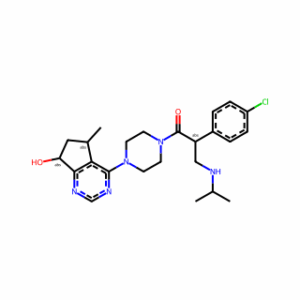(2S)-2-(4-Chlorophenyl)-1-[4-[(5R,7R)-6,7-dihydro-7-hydroxy-5-methyl-5H-cyclopentapyrimidin-4-yl]-1-piperazinyl]-3-[(1-methylethyl)amino]-1-propanone