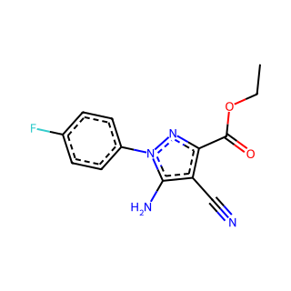 Ethyl 5-amino-4-cyano-1-(4-fluorophenyl)pyrazole-3-carboxylate