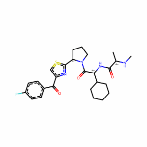 (2S)-N-[(1S)-1-Cyclohexyl-2-[(2S)-2-[4-(4-fluorobenzoyl)-2-thiazolyl]-1-pyrrolidinyl]-2-oxoethyl]-2-(methylamino)-propanamide