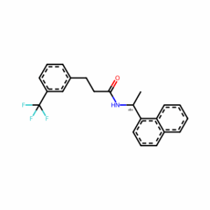 (R)-N-(1-(Naphthalen-1-yl)ethyl)-3-(3-(trifluoromethyl)phenyl)propanamide
