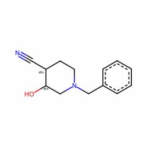 (3R,4R)-Rel-1-Benzyl-3-hydroxypiperidine-4-carbonitrile