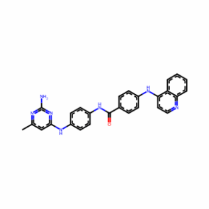 N-[4-[(2-Amino-6-methyl-4-pyrimidinyl)amino]phenyl]-4-(4-quinolinylamino)benzamide