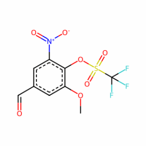 Trifluoro-methanesulfonic acid 2-methoxy-4-formyl-6-nitro-phenyl ester