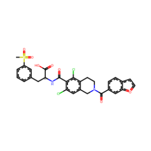 (S)-2-(2-(Benzofuran-6-carbonyl)-5,7-dichloro-1,2,3,4-tetrahydroisoquinoline-6-carboxamido)-3-(3-(methylsulfonyl)phenyl)propanoic acid