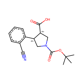 (3R,4S)-rel-1-(tert-Butoxycarbonyl)-4-(2-cyanophenyl)pyrrolidine-3-carboxylic acid