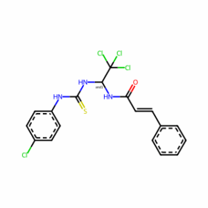 (2E)-3-Phenyl-N-[2,2,2-trichloro-1-[[[(4-chlorophenyl)amino]thioxomethyl]amino]ethyl]-2-propenamide
