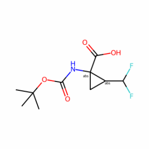 (1R,2R)-1-((tert-Butoxycarbonyl)amino)-2-(difluoromethyl)cyclopropanecarboxylic acid