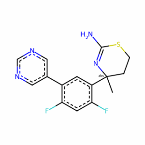 (4S)-4-[2,4-Difluoro-5-(pyrimidin-5-yl)phenyl]-4-methyl-5,6-dihydro-1,3-thiazin-2-amine
