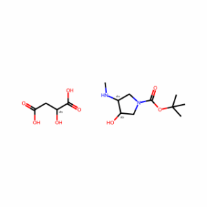 (3S,4S)-Tert-butyl 3-hydroxy-4-(methylamino)pyrrolidine-1-carboxylate (S)-2-hydroxysuccinate