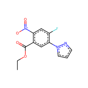 Ethyl 4-fluoro-2-nitro-5-(1-pyrazolyl)benzoate