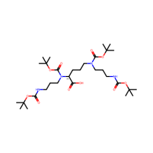 (S)-2,5-bis((tert-Butoxycarbonyl)(3-((tert-butoxycarbonyl)amino)propyl)amino)pentanoic acid