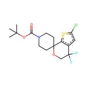 tert-butyl 2′-chloro-4′,4′-difluoro-4′,5′-dihydrospiro[piperidine-4,7′-thieno[2,3-c]pyran]-1-carboxylate