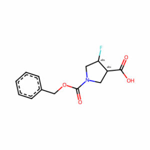(3R,4S)-1-((Benzyloxy)carbonyl)-4-fluoropyrrolidine-3-carboxylic acid