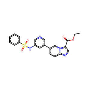 ethyl 6-(5-(phenylsulfonamido)pyridin-3-yl)imidazo[1,2-a]-pyridine-3-carboxylate