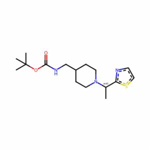 tert-Butyl ((1-(1-(thiazol-2-yl)ethyl)piperidin-4-yl)methyl)carbamate