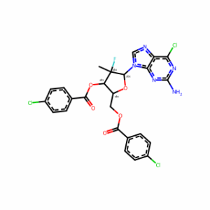 (2R,3R,4R,5R)-5-(2-Amino-6-chloro-9H-purin-9-yl)-2-[(4-chlorobenzoyloxy)methyl]-4-fluoro-4-methyloxolan-3-yl 4-chlorobenzoate