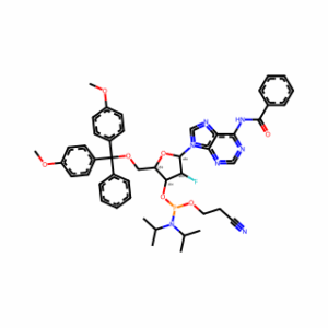 (2R,3R,4R,5R)-5-(6-Benzamido-9H-purin-9-yl)-2-((bis(4-methoxyphenyl)(phenyl)methoxy)methyl)-4-fluorotetrahydrofuran-3-yl (2-cyanoethyl) diisopropylphosphoramidite