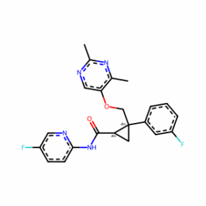 (1R,2S)-2-[[(2,4-Dimethyl-5-pyrimidinyl)oxy]methyl]-2-(3-fluorophenyl)-N-(5-fluoro-2-pyridinyl)cyclopropanecarboxamide