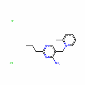 Pyridinium, 1-[(4-amino-2-propyl-5-pyrimidinyl)methyl]-2-methyl-, chloride, hydrochloride (1:1:1)