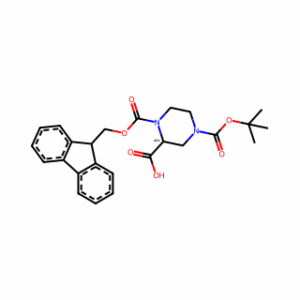 (R)-1-(((9H-Fluoren-9-yl)methoxy)carbonyl)-4-(tert-butoxycarbonyl)piperazine-2-carboxylic acid