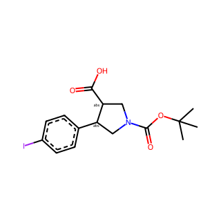(3R,4S)-rel-1-(tert-Butoxycarbonyl)-4-(4-iodophenyl)pyrrolidine-3-carboxylic acid