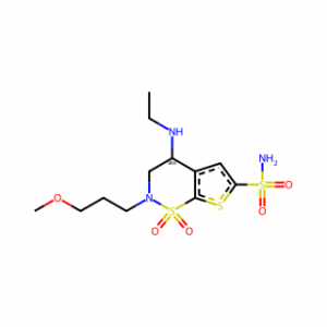 (4R)-4-(Ethylamino)-3,4-dihydro-2-(3-methoxypropyl)-2H-Thieno[3,2-e]-1,2-thiazine-6-sulfonamide 1,1-dioxide