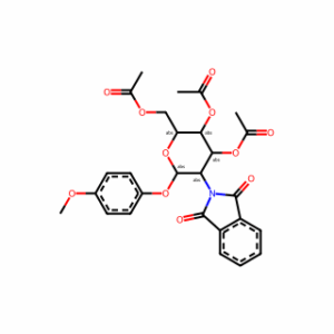 (2R,3S,4R,5R,6S)-2-(Acetoxymethyl)-5-(1,3-dioxoisoindolin-2-yl)-6-(4-methoxyphenoxy)tetrahydro-2H-pyran-3,4-diyl diacetate