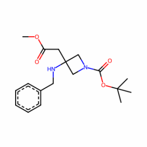 tert-butyl 3-(benzylamino)-3-(2-methoxy-2-oxoethyl)azetidine-1-carboxylate