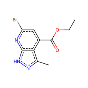 ethyl 6-bromo-3-methyl-1H-pyrazolo[3,4-b]pyridine-4-carboxylate