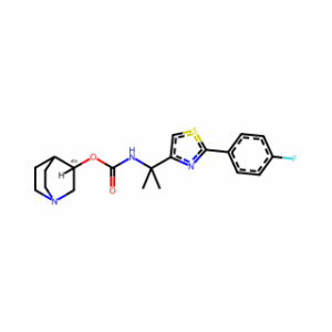 (3S)-1-Azabicyclo[2.2.2]oct-3-yl N-[1-[2-(4-fluorophenyl)-4-thiazolyl]-1-methylethyl]carbamate