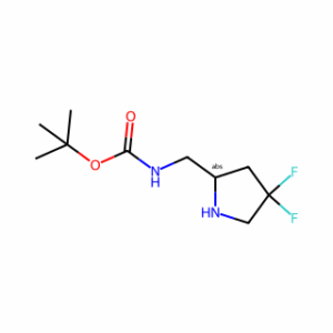 (R)-tert-Butyl ((4，4-difluoropyrrolidin-2-yl)methyl)carbamate