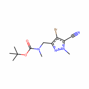 Tert-Butyl ((4-Bromo-5-Cyano-1-Methyl-1H-Pyrazol-3-Yl)Methyl)(Methyl)Carbamate