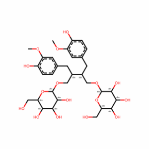 β-D-Glucopyranose diglycoside with (2R,3R)-2,3-bis[(4-hydroxy-3-methoxyphenyl)methyl]-1,4-butanediol