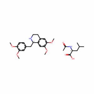 L-Leucine, N-acetyl-, compd. with (1R)-1-[(3,4-dimethoxyphenyl)methyl]-1,2,3,4-tetrahydro-6,7-dimethoxyisoquinoline (1:1)