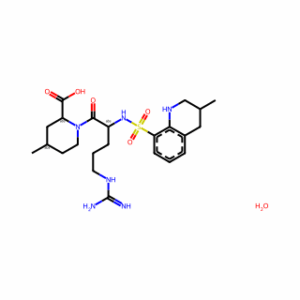 (2R,4R)-1-[(2S)-5-[(Aminoiminomethyl)amino]-1-oxo-2-[[(1,2,3,4-tetrahydro-3-methyl-8-quinolinyl)sulfonyl]amino]pentyl]-4-methyl-2-piperidinecarboxylic acid hydrate