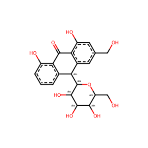 (S)-1,8-Dihydroxy-3-(hydroxymethyl)-10-((2S,3R,4R,5S,6R)-3,4,5-trihydroxy-6-(hydroxymethyl)tetrahydro-2H-pyran-2-yl)anthracen-9(10H)-one