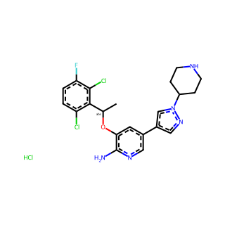 (R)-3-(1-(2,6-Dichloro-3-fluorophenyl)ethoxy)-5-(1-(piperidin-4-yl)-1H-pyrazol-4-yl)pyridin-2-amine hydrochloride