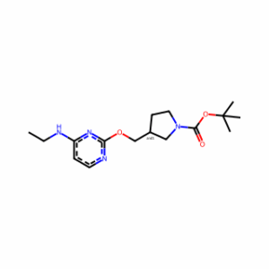 tert-Butyl 3-(((4-(ethylamino)pyrimidin-2-yl)oxy)methyl)pyrrolidine-1-carboxylate
