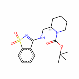 tert-Butyl 2-(((1,1-dioxidobenzo[d]isothiazol-3-yl)amino)methyl)piperidine-1-carboxylate