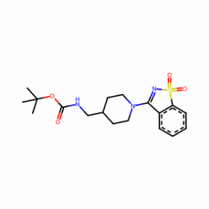 tert-Butyl ((1-(1,1-dioxidobenzo[d]isothiazol-3-yl)piperidin-4-yl)methyl)carbamate
