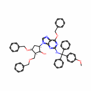 (1S,2S,3S,5S)-3-(benzyloxy)-5-(6-(benzyloxy)-2-(((4-methoxyphenyl)diphenylmethyl)amino)-9H-purin-9-yl)-2-((benzyloxy)methyl)cyclopentanol