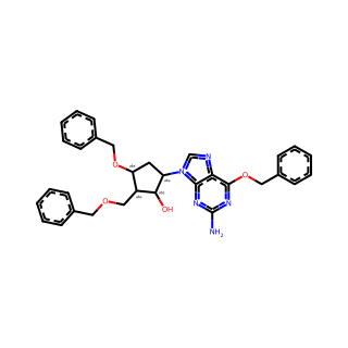 (1S,2S,3S,5S)-5-(2-Amino-6-(benzyloxy)-9H-purin-9-yl)-3-(benzyloxy)-2-(benzyloxymethyl)cyclopentanol