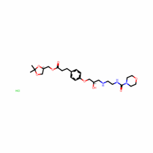 ((S)-2,2-Dimethyl-1,3-dioxolan-4-yl)methyl 3-(4-((S)-2-hydroxy-3-((2-(morpholine-4-carboxamido)ethyl)amino)propoxy)phenyl)propanoate hydrochloride