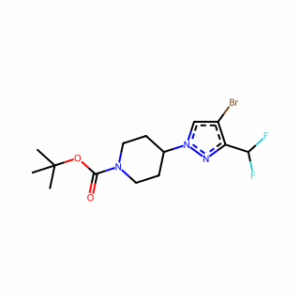 tert-butyl 4-(4-bromo-3-(difluoromethyl)-1H-pyrazol-1-yl)piperidine-1-carboxylate