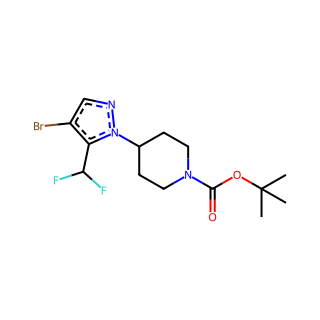 tert-Butyl 4-(4-bromo-5-(difluoromethyl)-1H-pyrazol-1-yl)piperidine-1-carboxylate