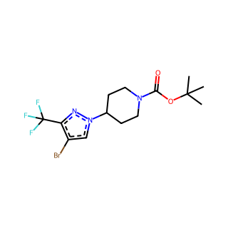 tert-butyl 4-(4-bromo-3-(trifluoromethyl)-1H-pyrazol-1-yl)piperidine-1-carboxylate