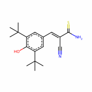 (e)-3-amino-2-[(3,5-ditert-butyl-4-oxocyclohexa-2,5-dien-1-ylidene)methyl]-3-sulfanylprop-2-enenitrile