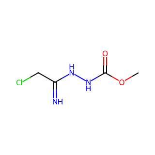 Hydrazinecarboxylicacid, 2-(2-chloro-1-iminoethyl)-, methyl ester