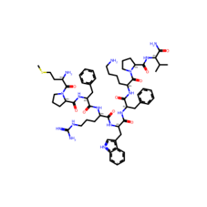 H-Met-Pro-D-Phe-Arg-D-Trp-Phe-Lys-Pro-Val-NH2