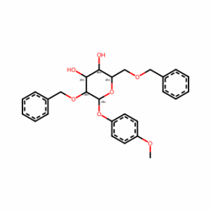 (2R,3R,4S,5R,6S)-5-(Benzyloxy)-2-((benzyloxy)methyl)-6-(4-methoxyphenoxy)tetrahydro-2H-pyran-3,4-diol